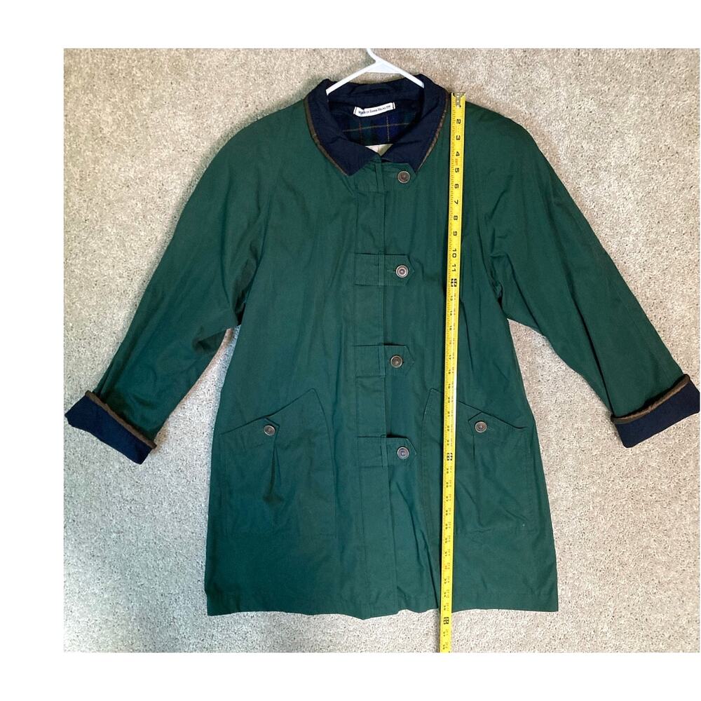 VTG Misty Harbor Dark Green Women's Flannel Lined Coat Jacket Size 10